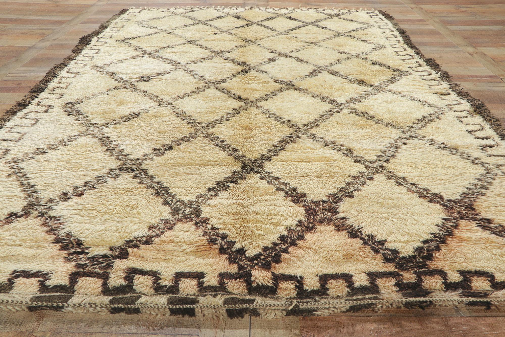 Vintage Moroccan Beni Ourain Rug For Sale 1