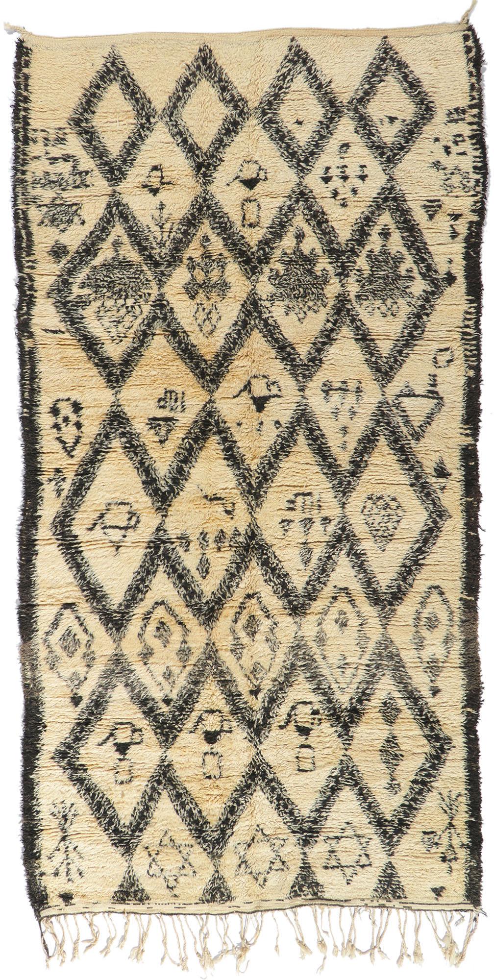 Vintage Moroccan Beni Ourain Rug For Sale 2