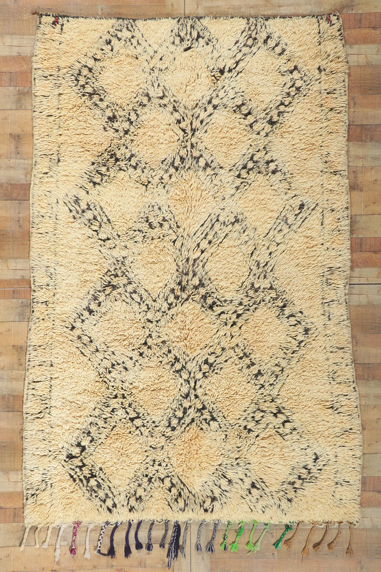 Vintage Moroccan Beni Ourain Rug For Sale 2
