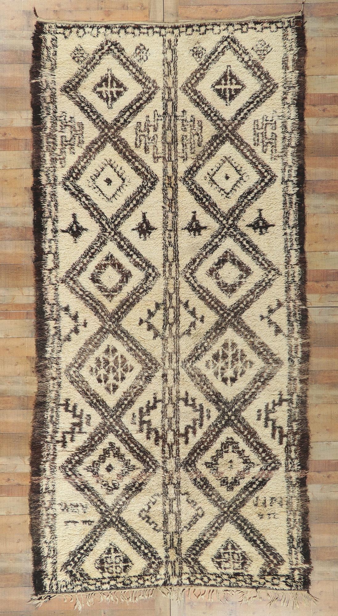 Vintage Moroccan Beni Ourain Rug For Sale 2