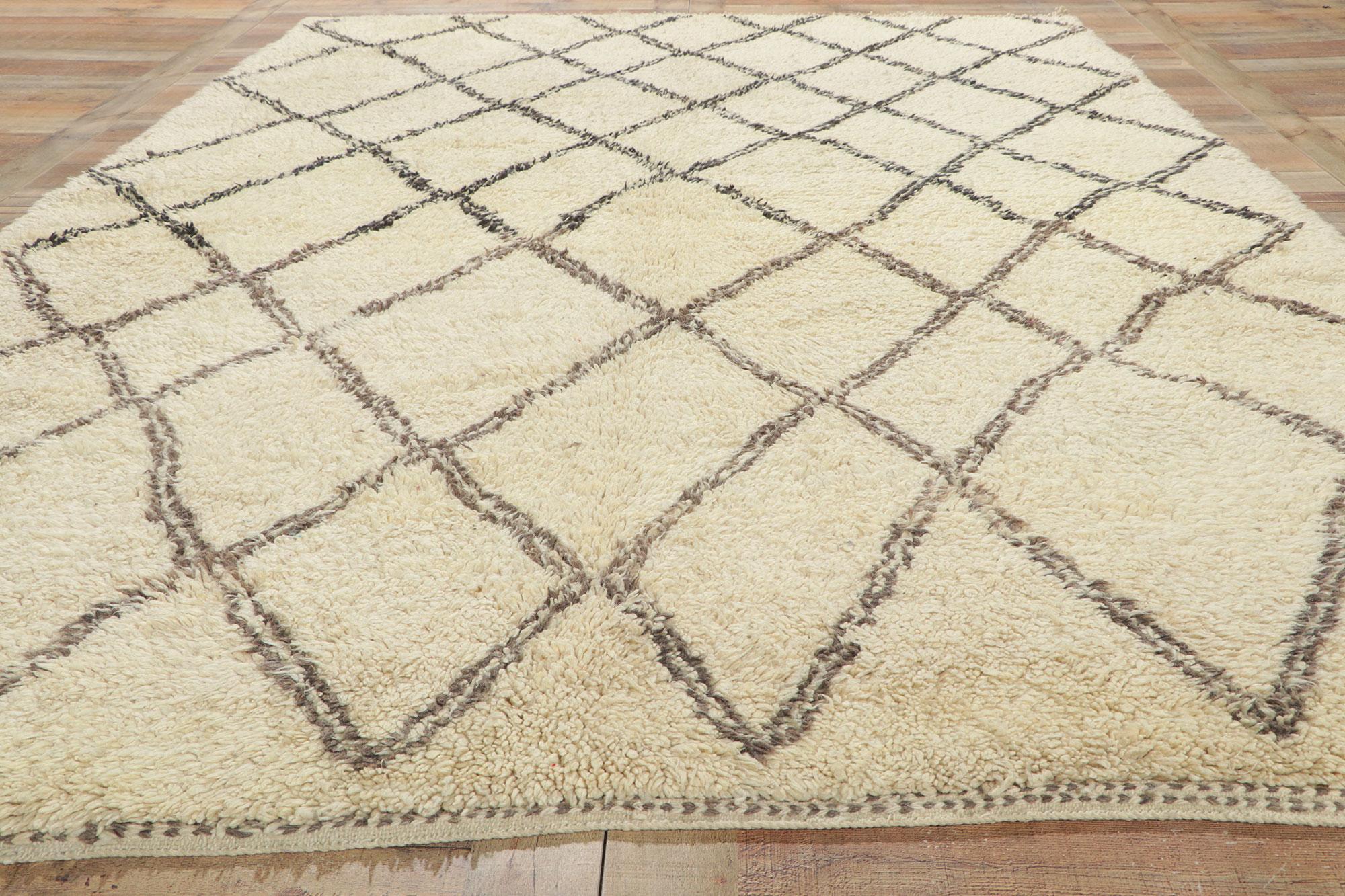 Tapis marocain Beni Ourain vintage en vente 1