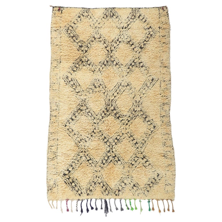 Vintage Moroccan Beni Ourain Rug For Sale at 1stDibs