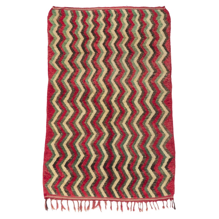 Vintage Moroccan Beni Ourain Rug For Sale at 1stDibs