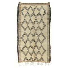 Retro Moroccan Beni Ourain Rug