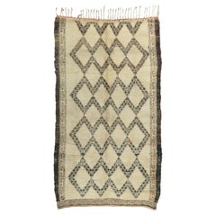 A Sacred Lattice: Vintage Beni Ourain Moroccan Masterpiece of Tribal Elegance