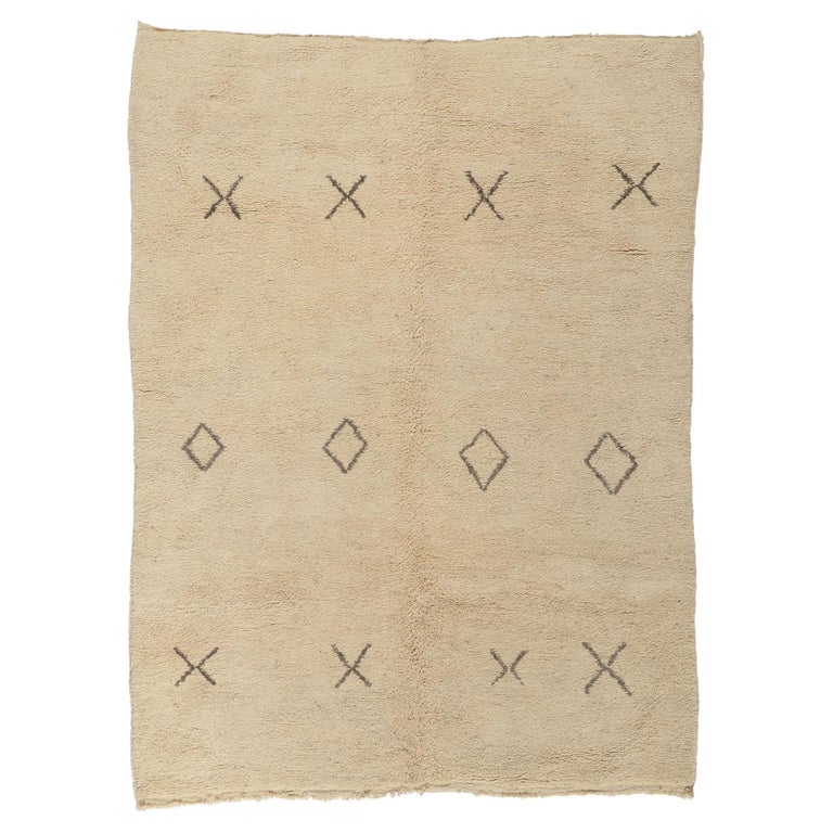 Vintage Moroccan Beni Ourain Rug For Sale at 1stDibs