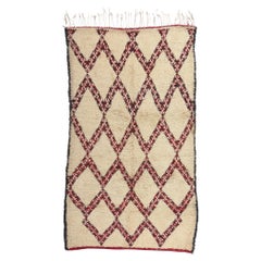 Vintage Moroccan Beni Ourain Rug, Midcentury Modern Meets Cozy Hygge