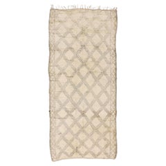 Retro Moroccan Beni Ourain Rug, Minimalist Shibui Meets Modern Hygge