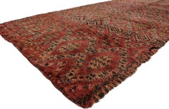 Vintage Moroccan Beni Ourain Rug, Bohemian Meets Modern Desert