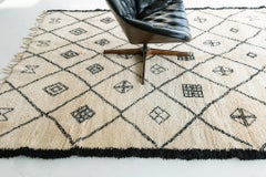 Vintage Moroccan Beni Ourain Tribe Berber Rug