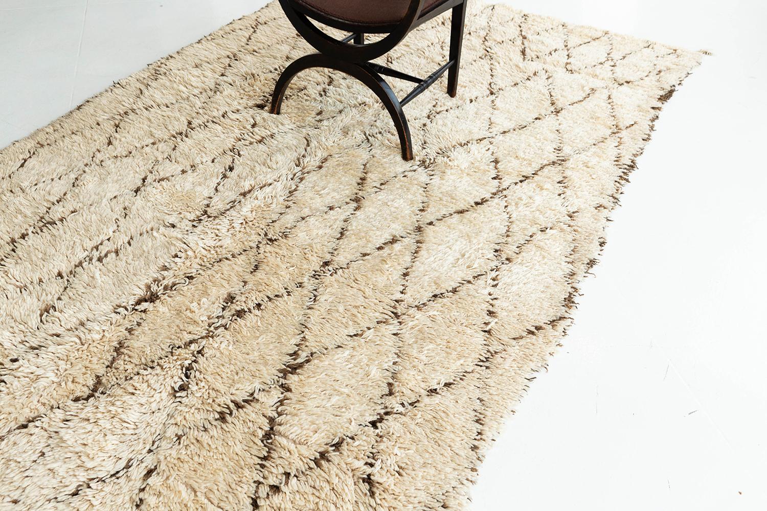 Alfombra bereber vintage marroquí de la tribu Beni Ourain Anudado a mano en venta