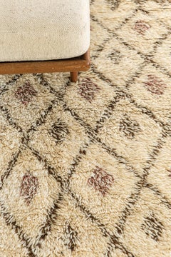 Vintage Moroccan Beni Ourain Tribe Rug