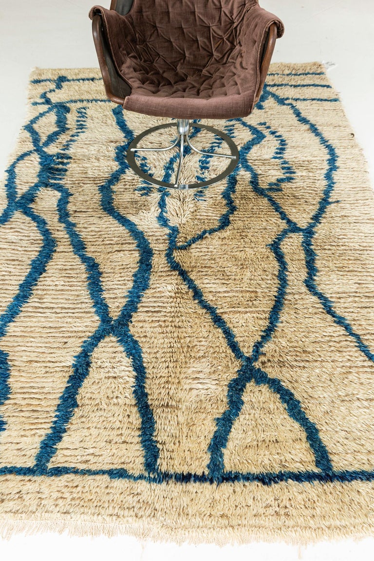 Vintage Moroccan Beni Ourain Tribe Rug at 1stDibs
