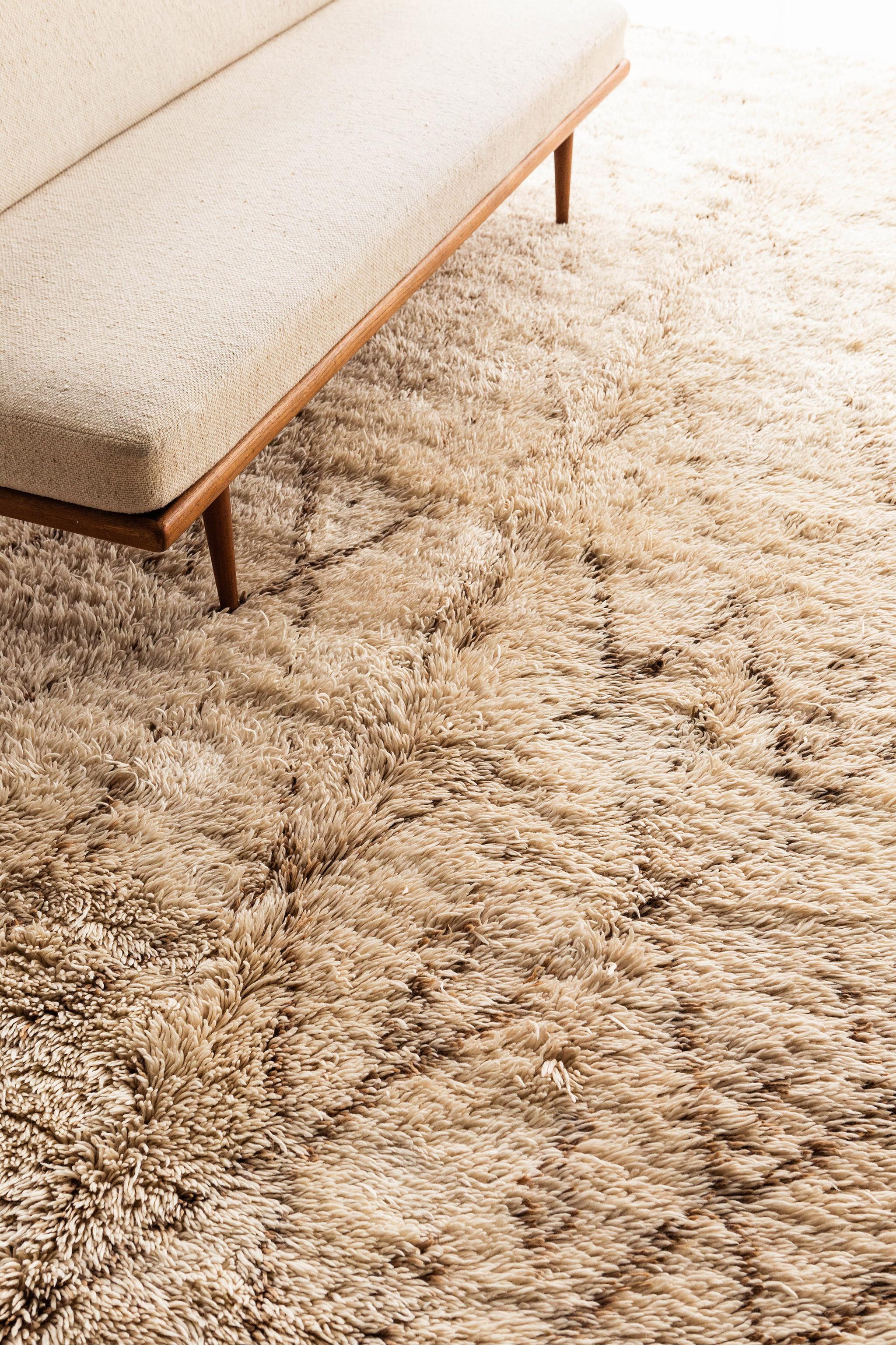 Marokkanischer Beni Ourain Stammes-Teppich im Angebot 1
