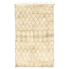 Retro Moroccan Beni Ourain Tribe Rug