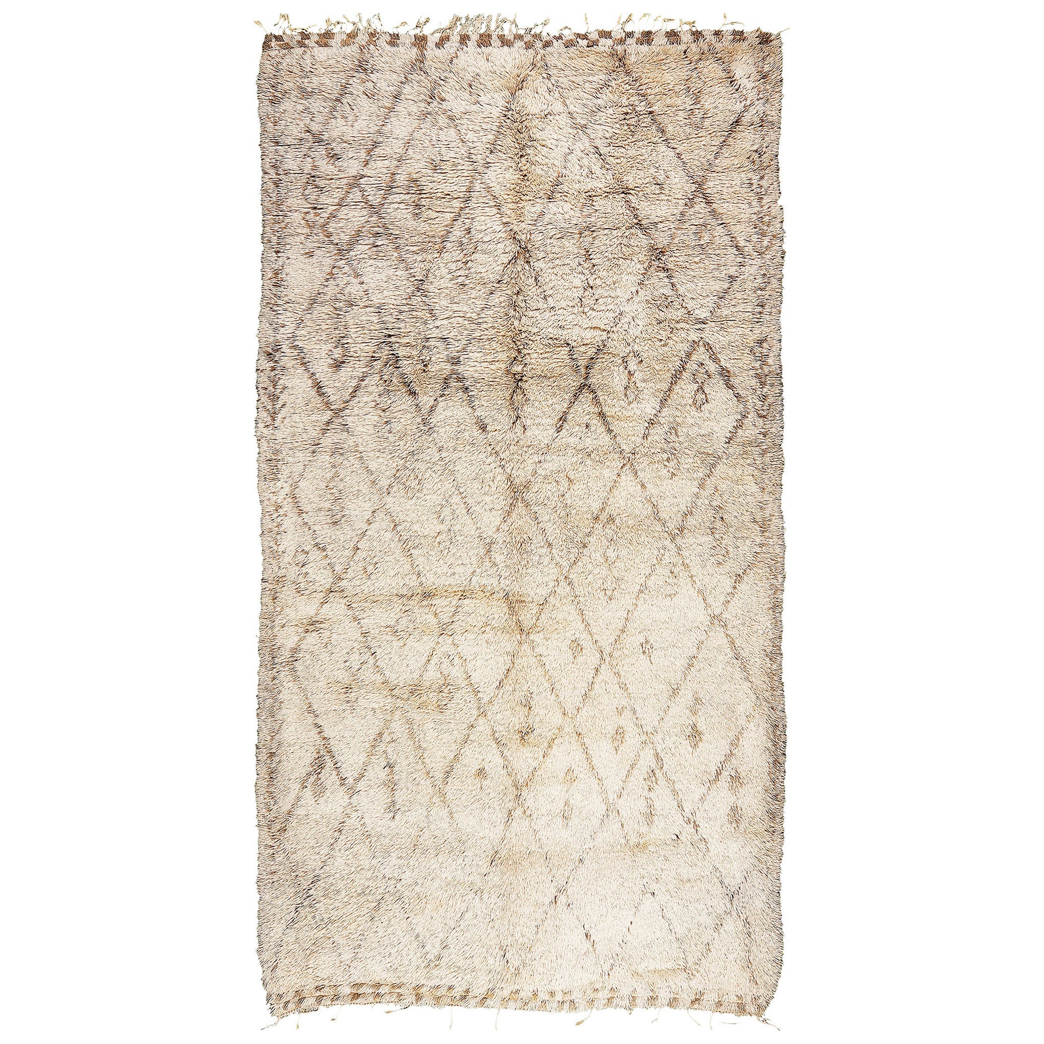 Vintage Moroccan Beni Ourain Tribe Rug