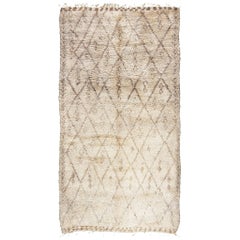Vintage Moroccan Beni Ourain Tribe Rug