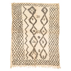 Vintage Moroccan Beni Ourain Wool Rug