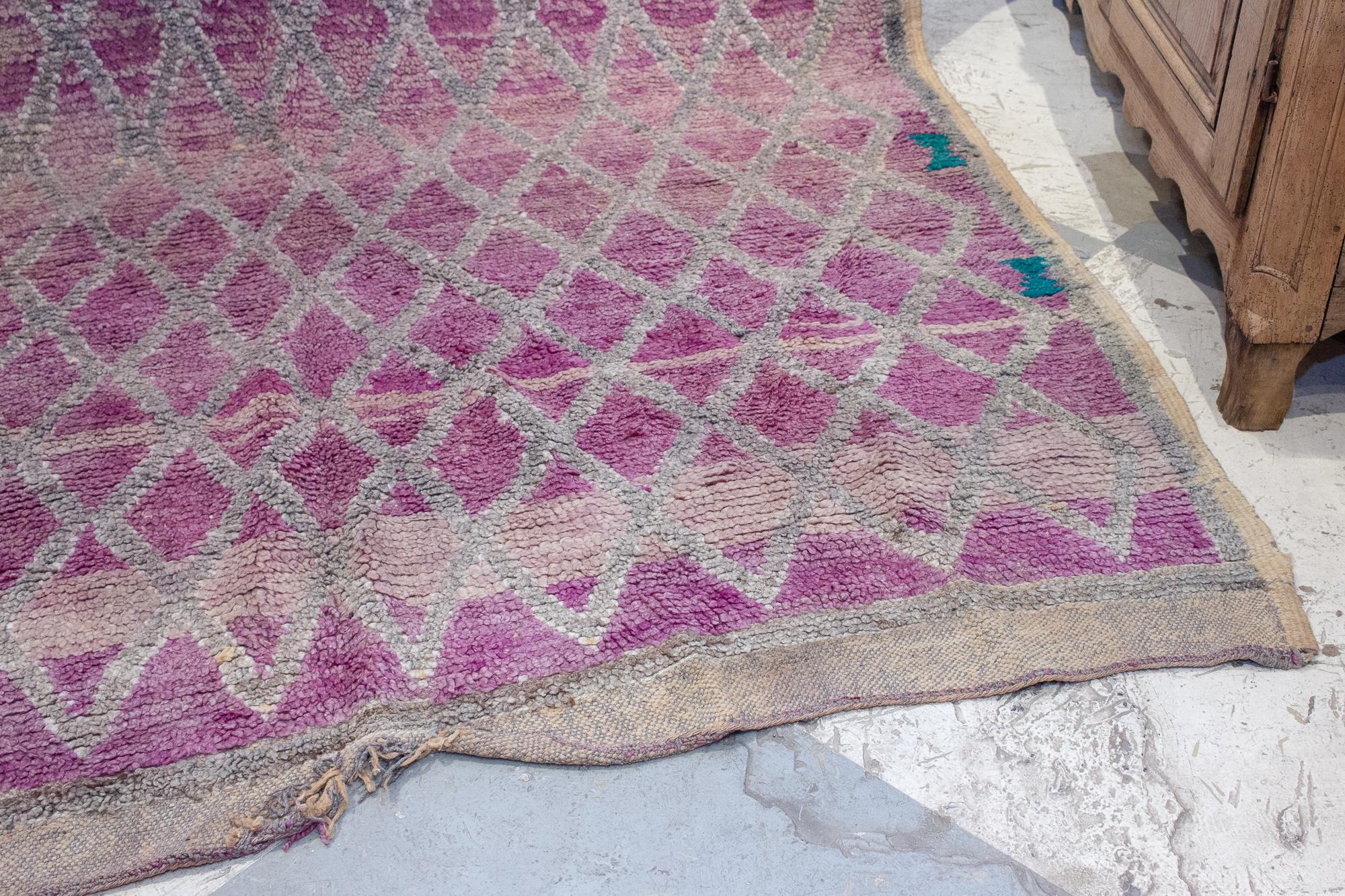 20th Century Vintage Moroccan Beni'mguild Double-Sided Berber Rug For Sale