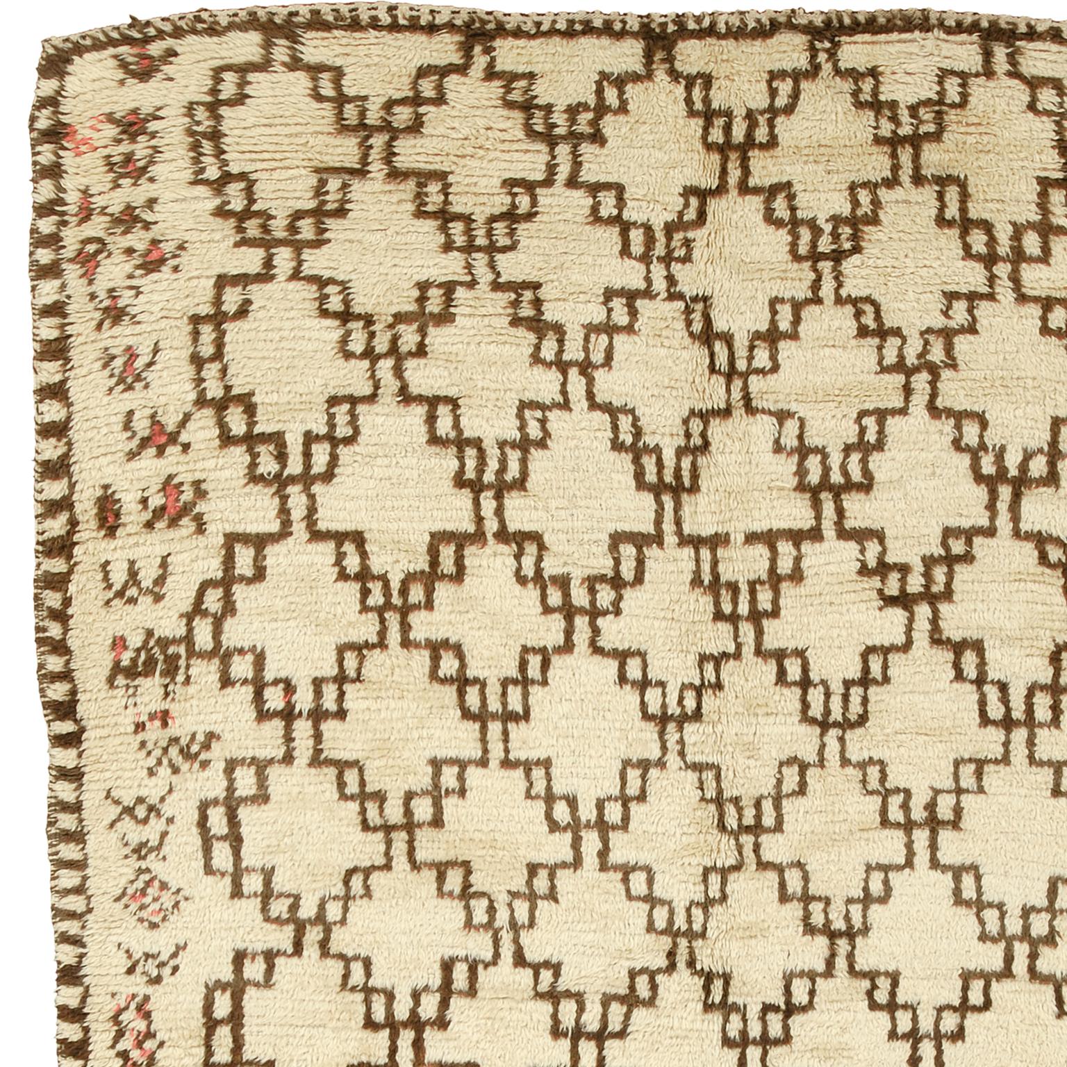 Rustic Vintage Moroccan Berber Carpet For Sale