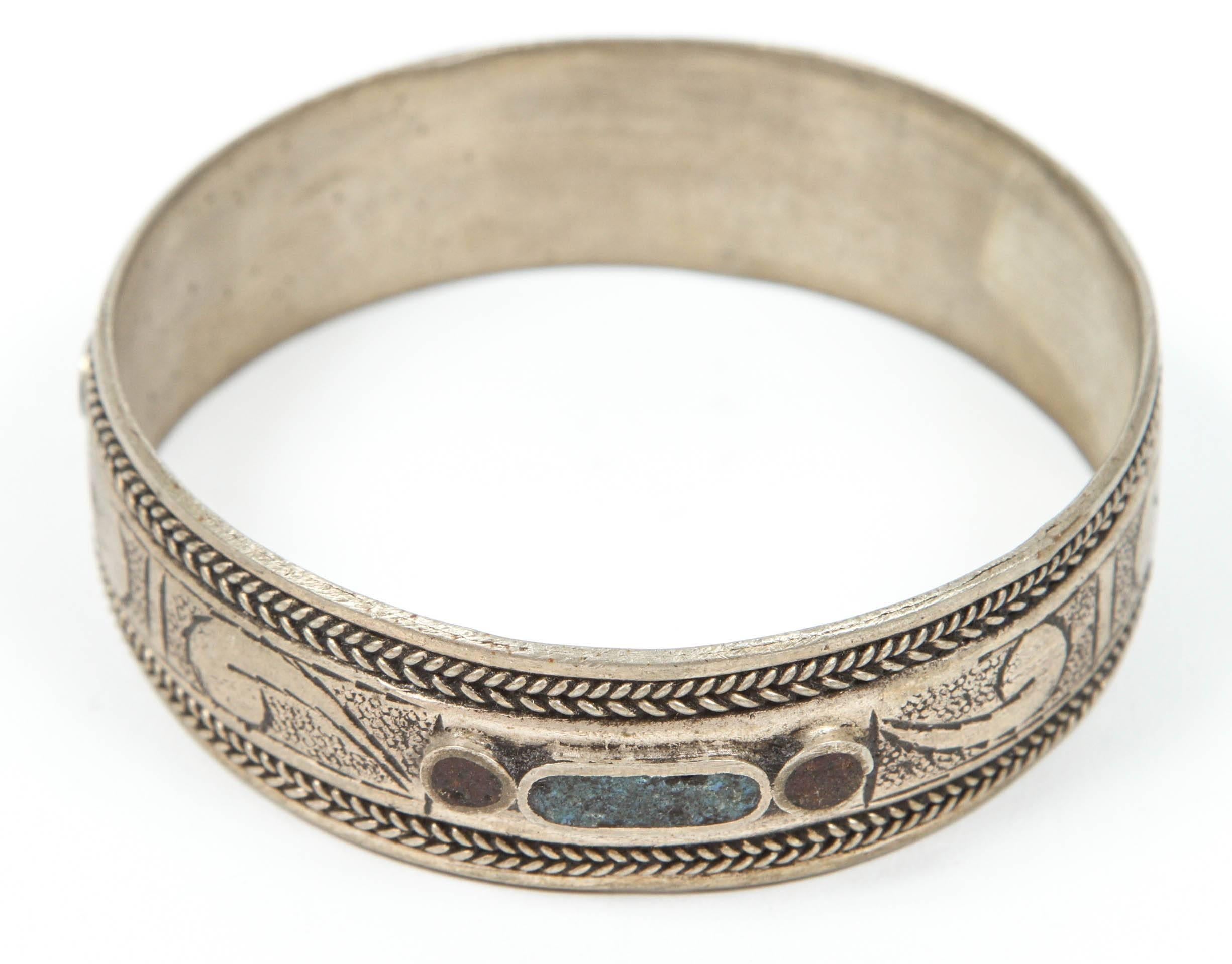 Marokkanisches ethnisches Vintage-Armband aus Berber für Damen oder Herren im Angebot