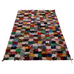 Vintage Moroccan Berber Geometric Multi-Color Wool Fabric Rug by Rug & Kilim