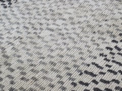 Vintage Moroccan Berber Hand Knotted Beige, Black, and Grey Rug