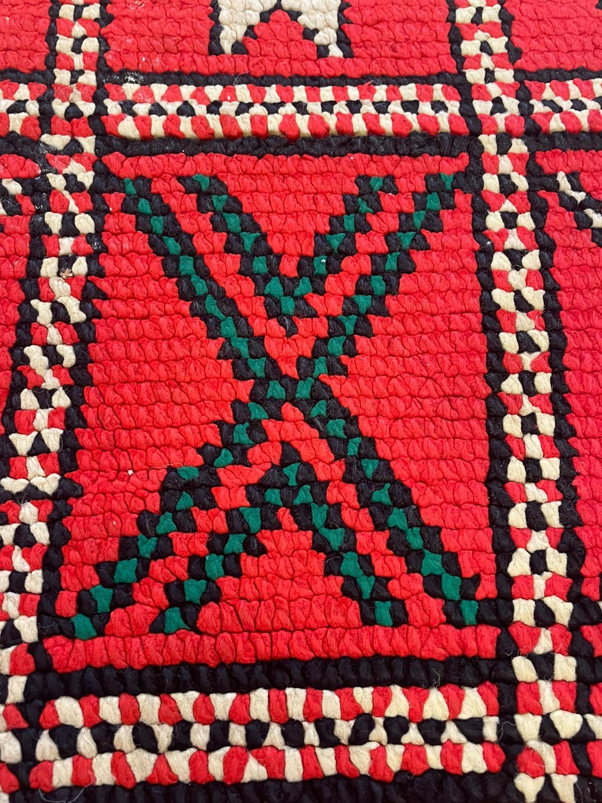 Vintage Moroccan Berber Kilim Rug – Handwoven Tribal Flatweave, Mid-20th Century For Sale 1