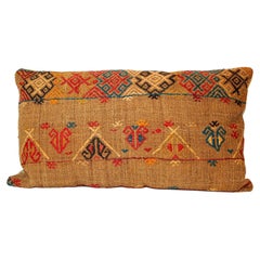 Vintage Moroccan Berber Pillow Hand-Woven Rug Pillow