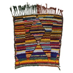 Vintage Moroccan Berber Prayer Rug with Striated Niche Design