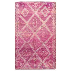 Vintage Moroccan Berber Purple Rug. Size: 6 ft 4 in x 10 ft 10 in