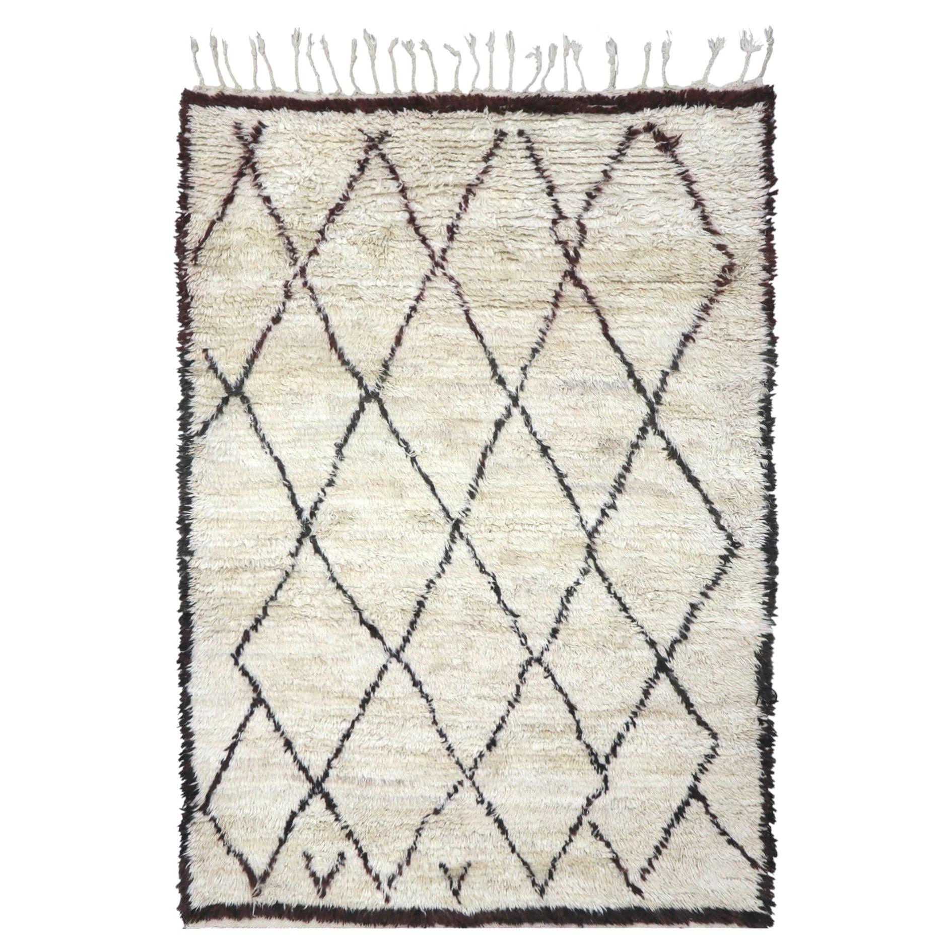 Vintage Moroccan Berber Rug - 5'9" x 8'