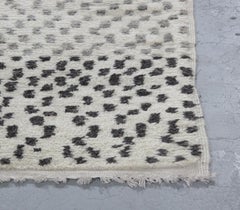 Vintage Moroccan Berber Hand Knotted Beige, Black, and Grey Rug