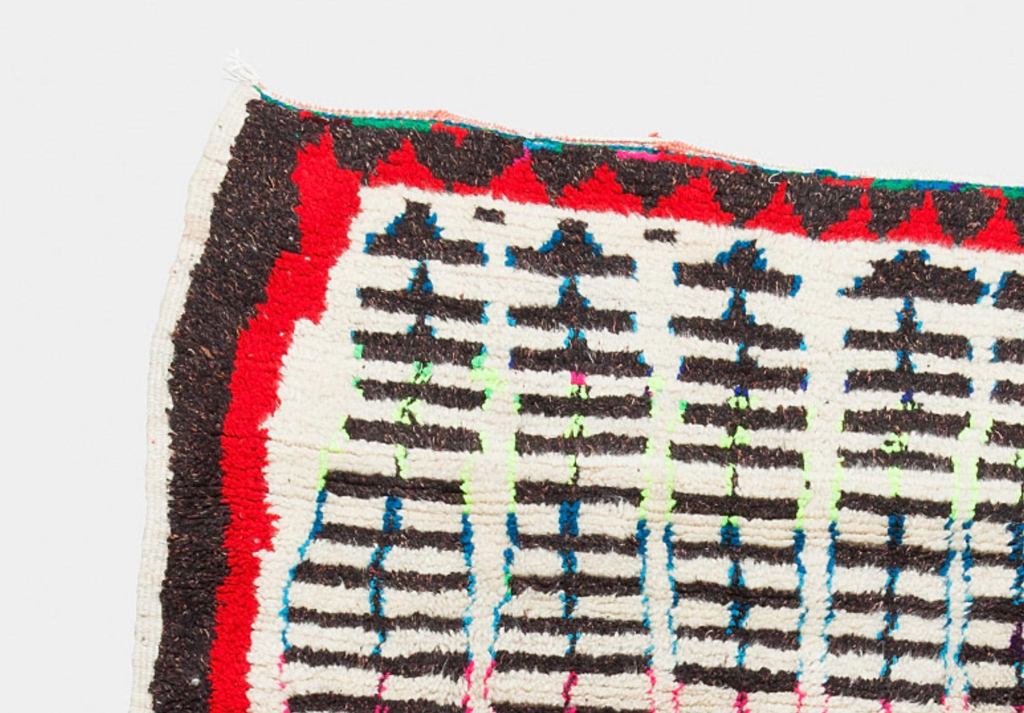 Hand-Woven Vintage Moroccan Berber Rug For Sale