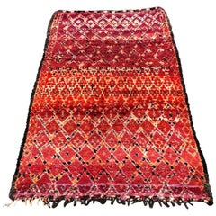 Vintage Moroccan Berber Rug Talsint, Handmade Knotted Wool