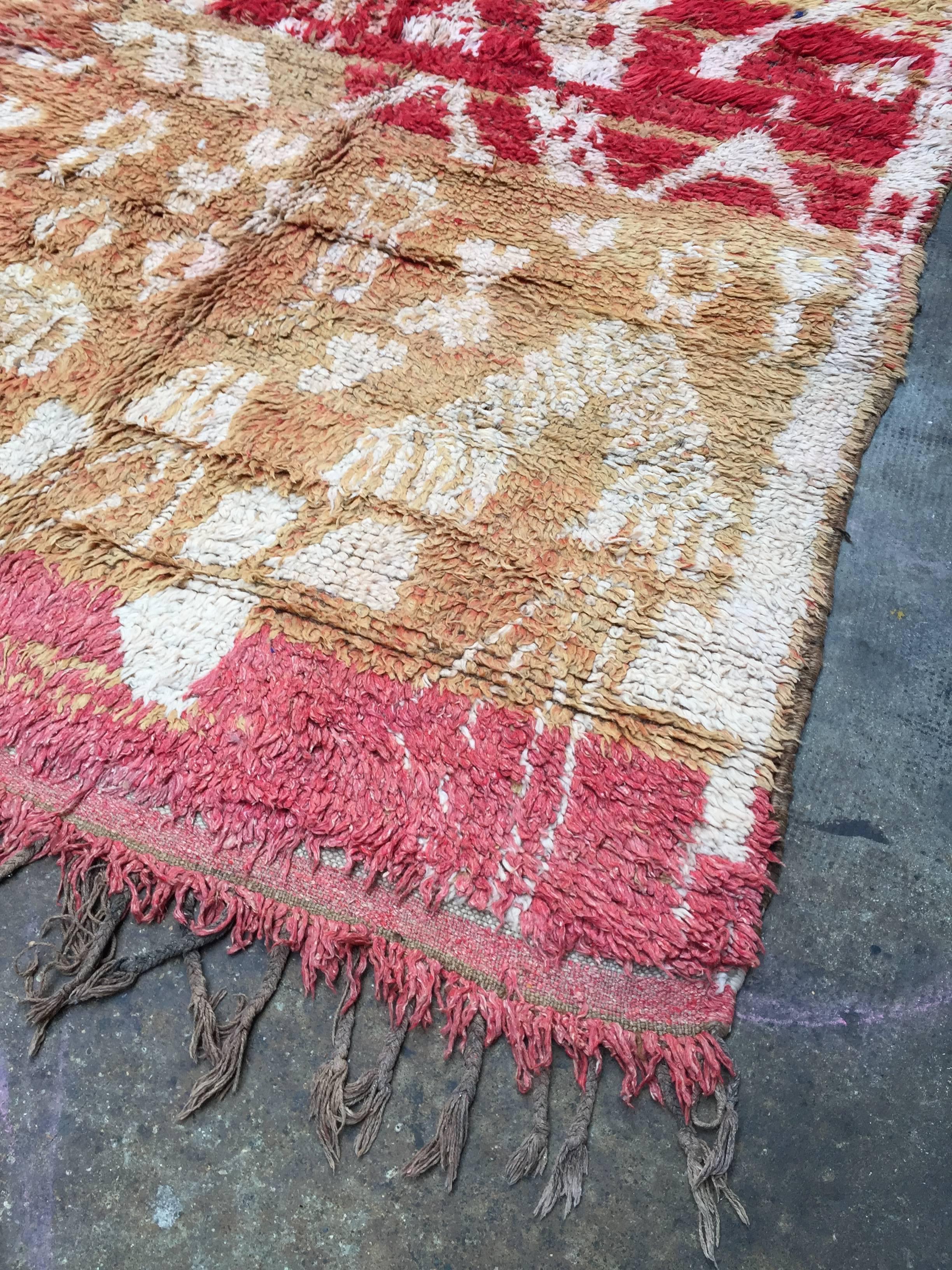 20th Century Vintage Moroccan Berber Rug with Abstract Tribal Design