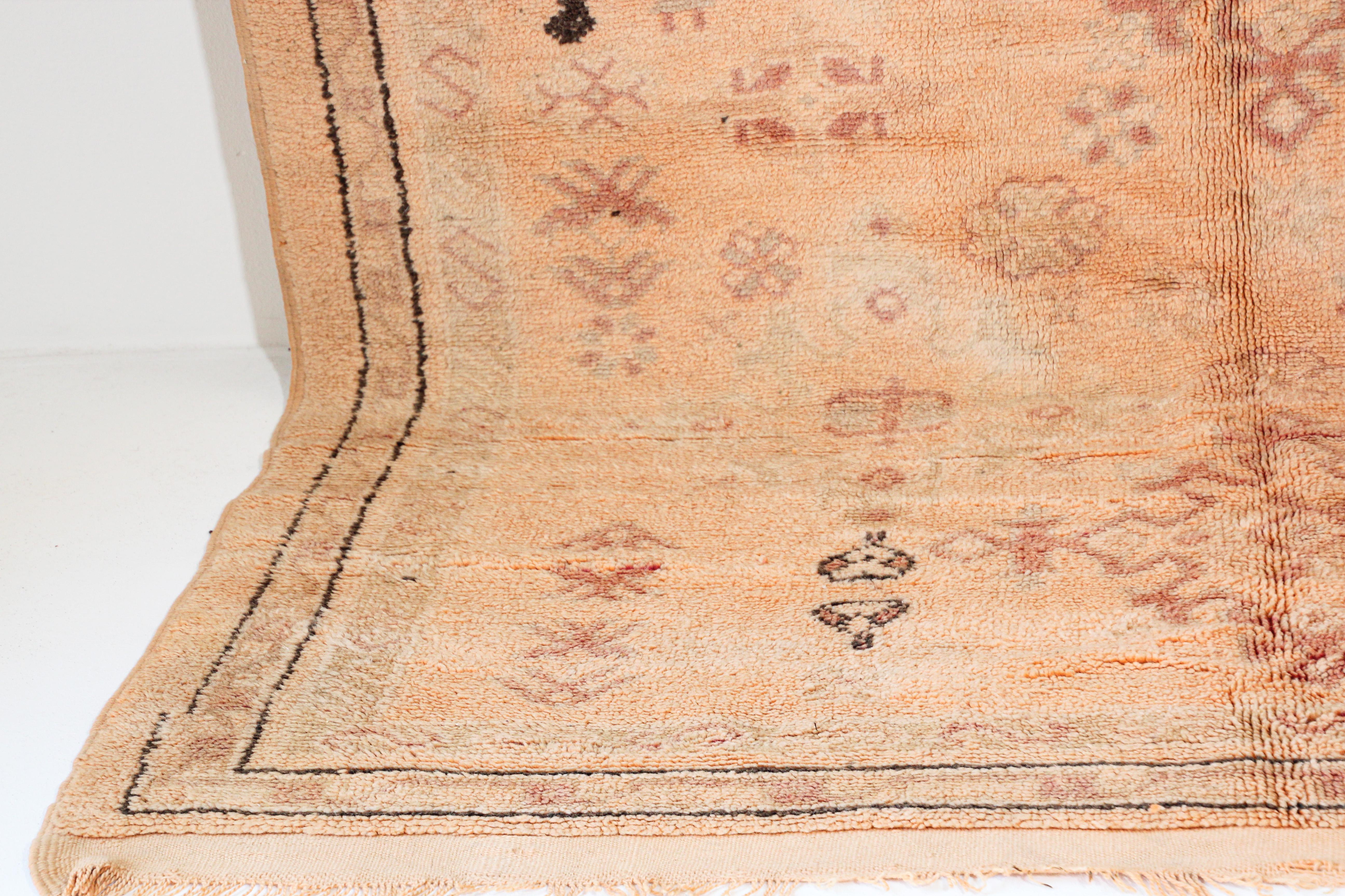 Vintage Moroccan Berber Tribal Rug, circa 1940 2