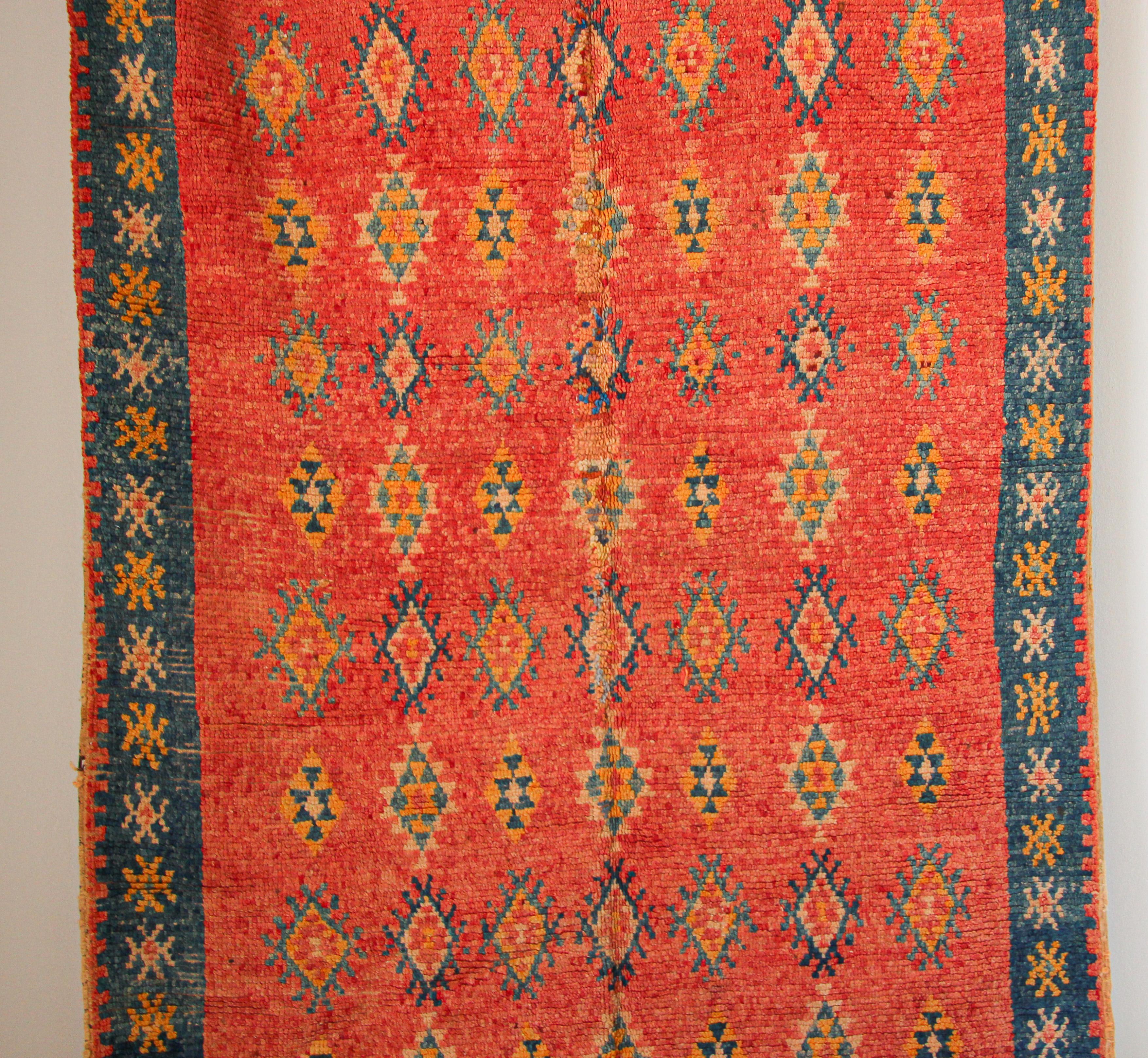 1960s Authentic Vintage Moroccan Berber Rug For Sale 2