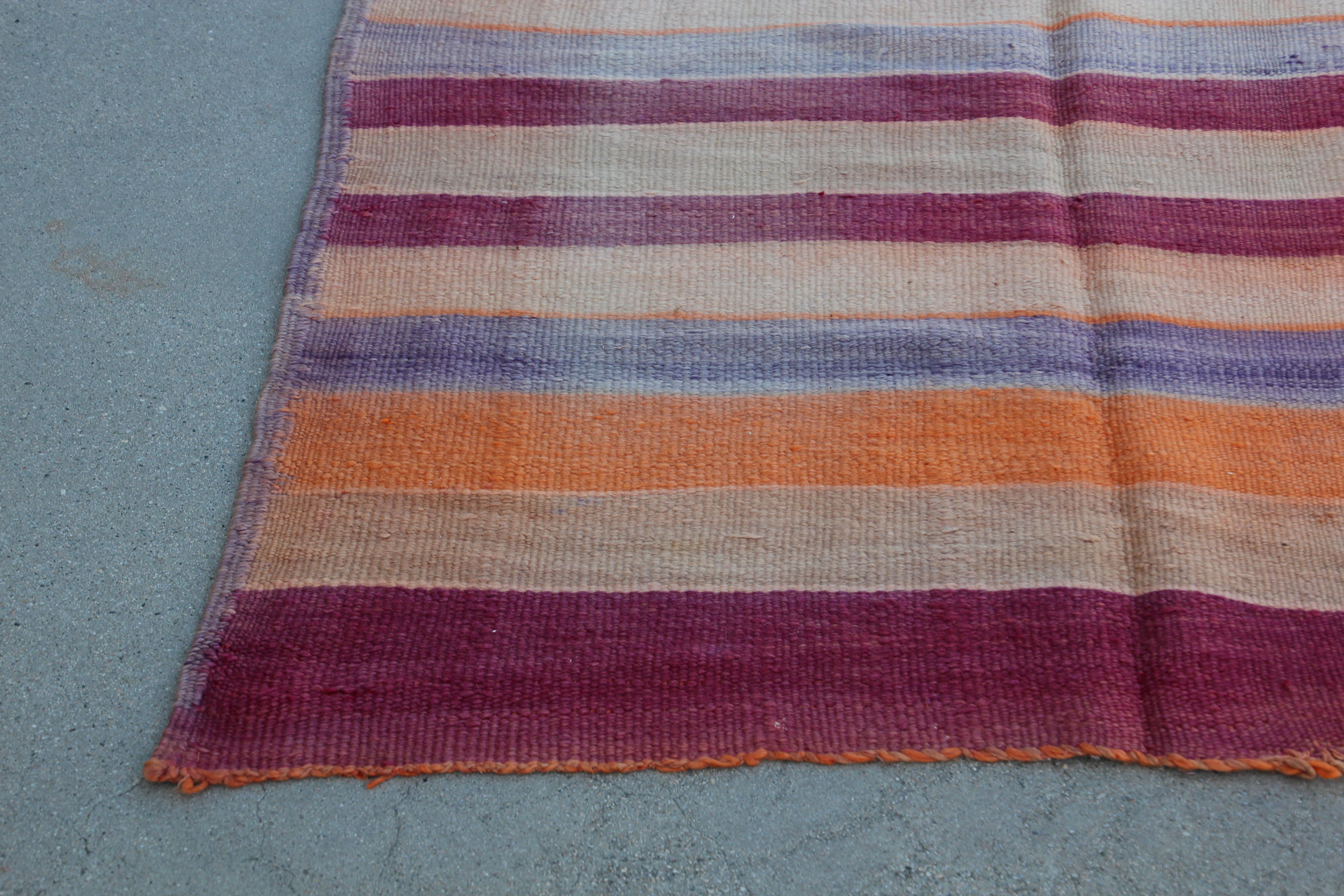 Hand-Knotted 1960s Moroccan Berber Vintage Tribal Rug For Sale