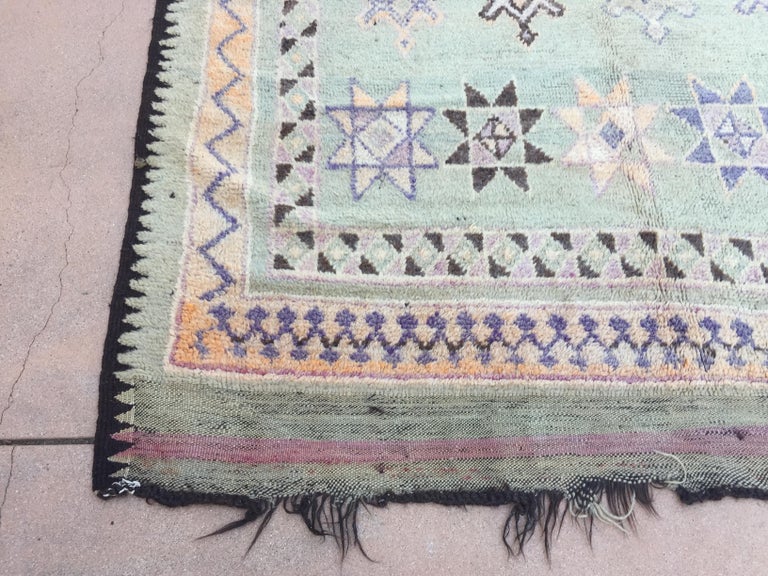 Vintage Moroccan Berber Tribal Rug, circa 1960 In Good Condition For Sale In North Hollywood, CA