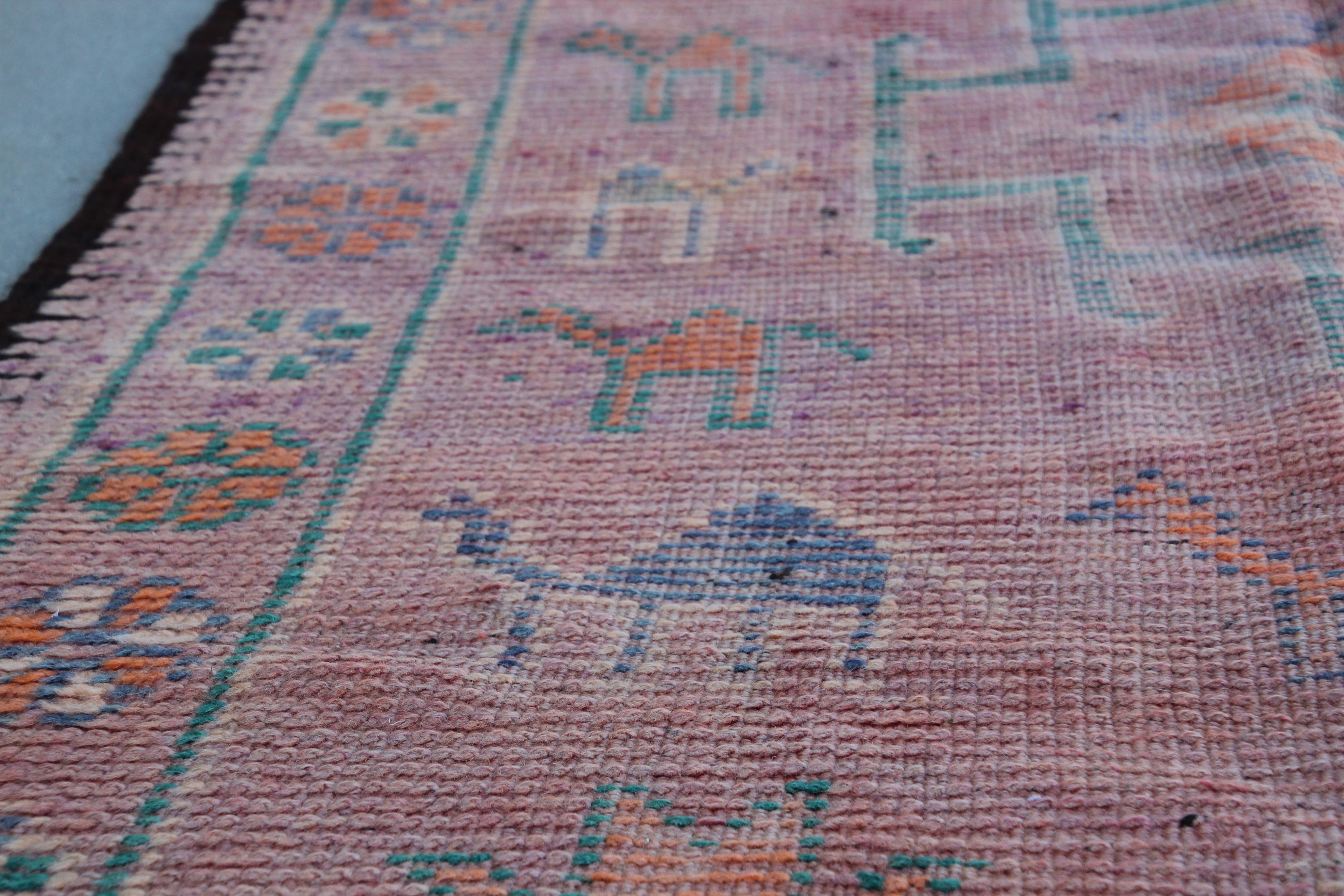 20th Century 1960s Vintage Moroccan Berber Rug For Sale