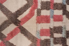 Vintage Moroccan Berber Wool Rug with Lattice and Tribal Geometric Motifs