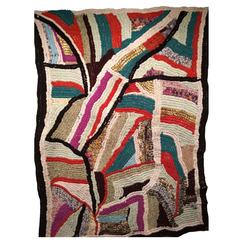 Beautiful New Modern Hand Knotted, Abstract Design Rug For Sale at 1stDibs