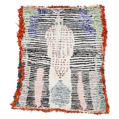Vintage Moroccan Boucherouite Berber Prayer Rug