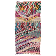 Vintage Moroccan Boucherouite Berber Rug