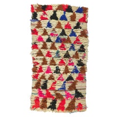 Vintage Moroccan Boucherouite Rag Rug