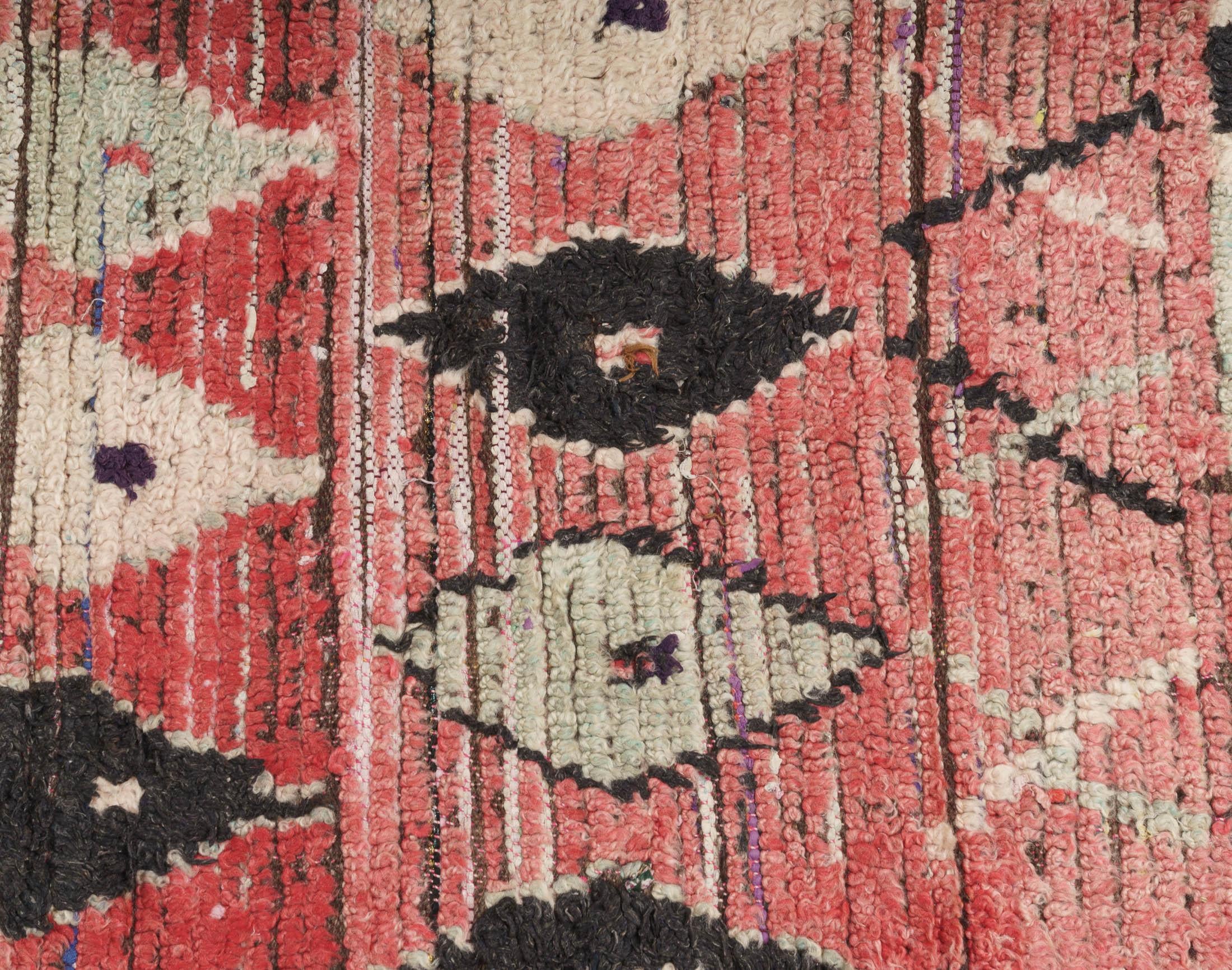 Hand-Knotted Vintage Moroccan Boujaad Berber Rug For Sale
