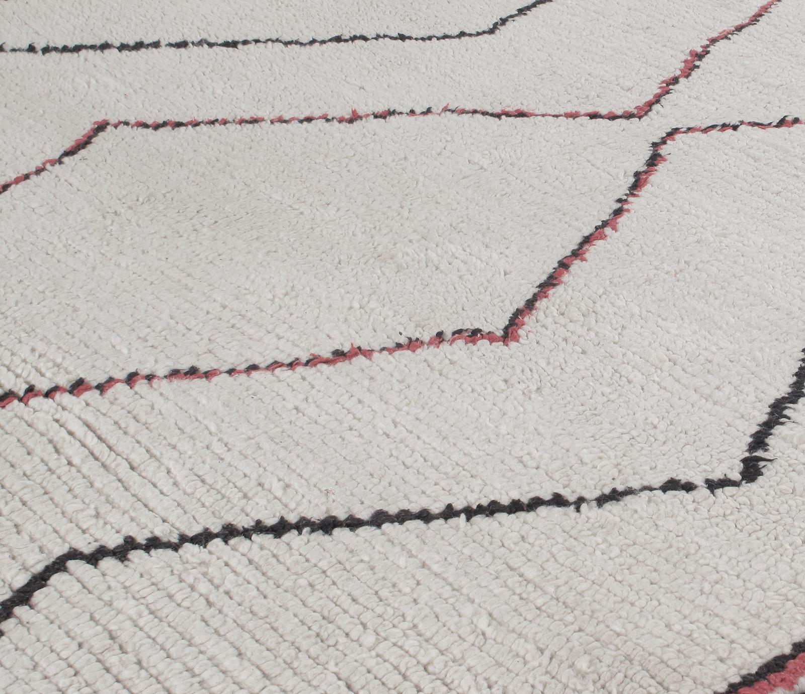 Alfombra Tribal Bereber Boujad Marroquí Vintage Moderno de mediados de siglo en venta