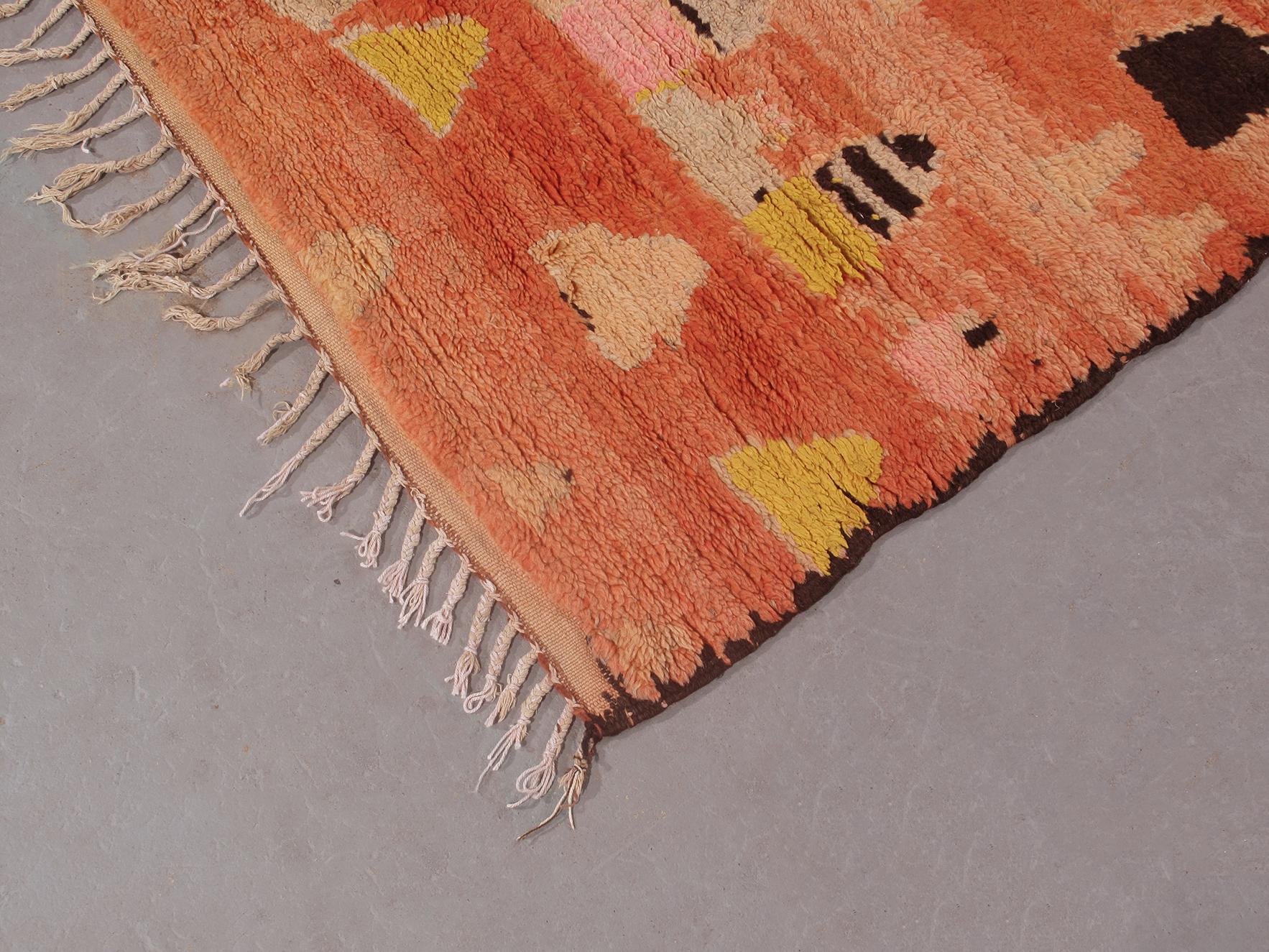 Mid-20th Century Vintage Moroccan Boujad Berber Tribal Rug For Sale