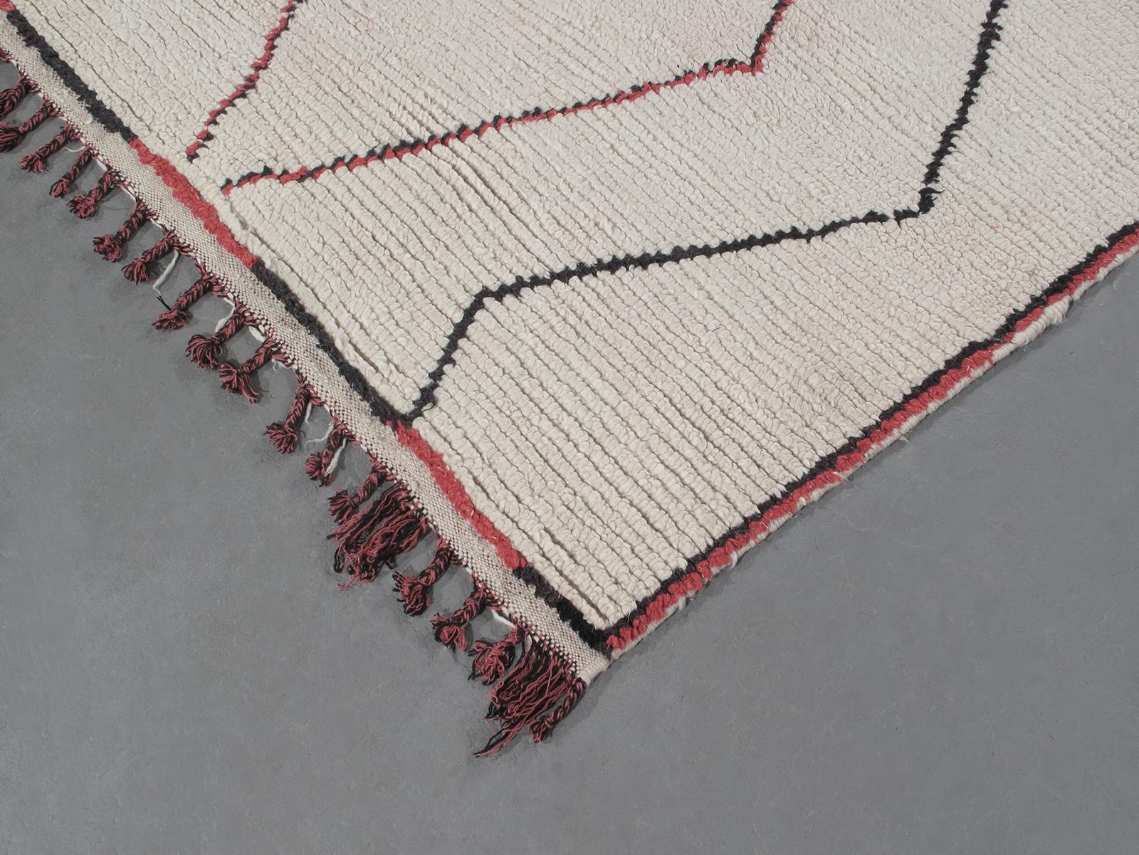 Mid-20th Century Vintage Moroccan Boujad Berber Tribal Rug For Sale